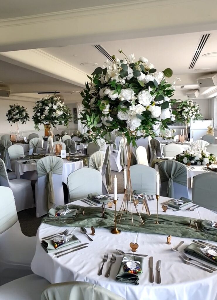 White Rose Tree Centrepiece